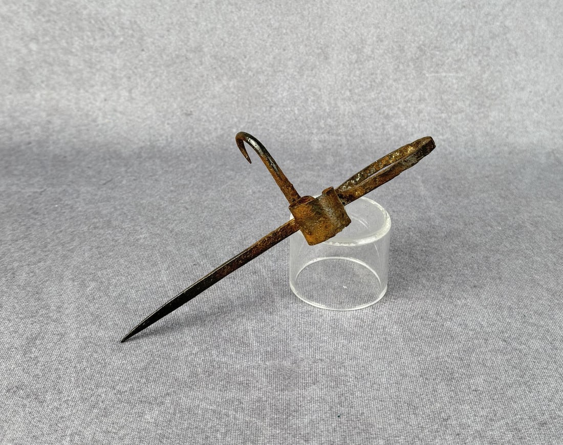 Antique Butte Montana Miners Candlestick: 7" long.