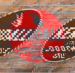 Kendall The 2000 Mile Oil Sign