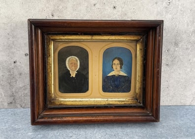 American Primitive Portrait Paintings on Tin