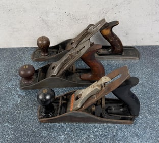 Collection of Stanley Bailey Wood Planes