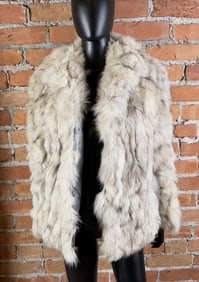 Silver Fox Fur Jacket Coat