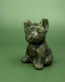 Carved Stone French Bulldog