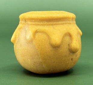 Carved Stone Witch Cauldron