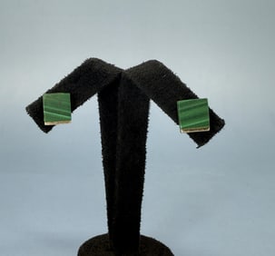 Sterling Silver Malachite Earrings