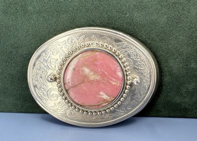 Rhodochrosite Belt Buckle