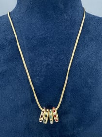 Rhinestone Hoop Necklace