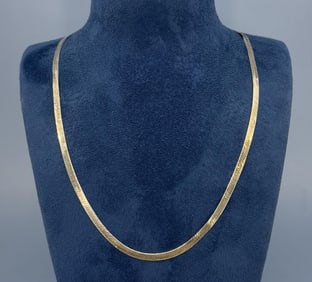 Sterling Silver Herringbone Necklace