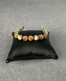 Sterling Silver Agate Bracelet