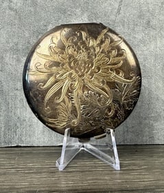 Meji Period Japanese Sterling Silver Compact