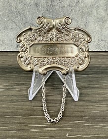 Sterling Silver Scotch Bottle Label Tag