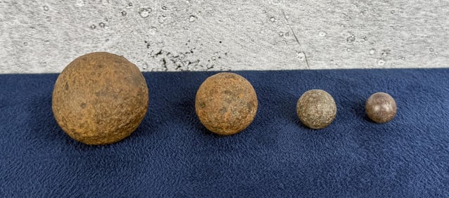 Collection of Grapeshot Cannon Balls