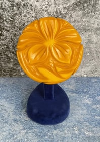 Carved Bakelite Brooch