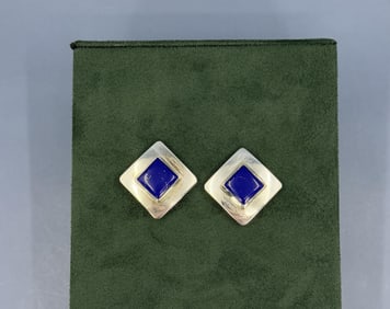 Sterling Silver Lapis Lazuli Button Covers