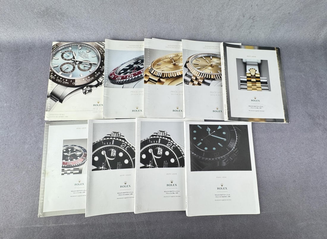 Rolex Watch Price List Catalog 2013-2021: Full set from 2013-2021. Authentic, made by Rolex.