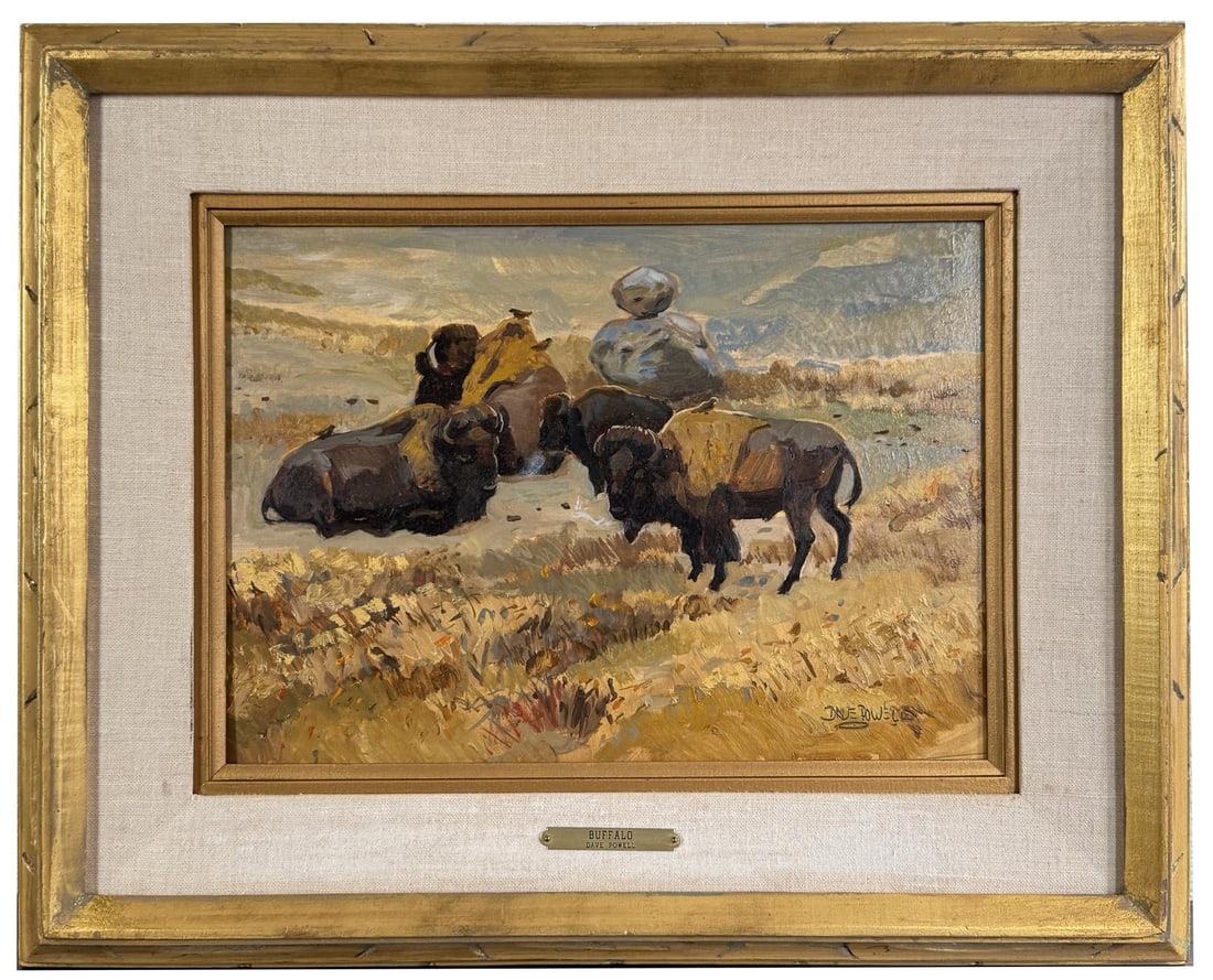 Dave Powell Montana Buffalo Oil Painting (1 of 5)