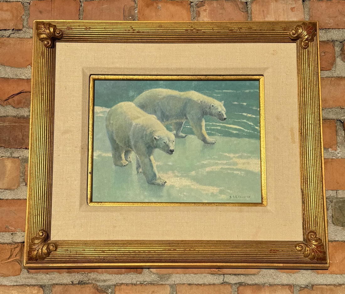 Stephen Elliott Polar Bears Oil Painting (1 of 4)