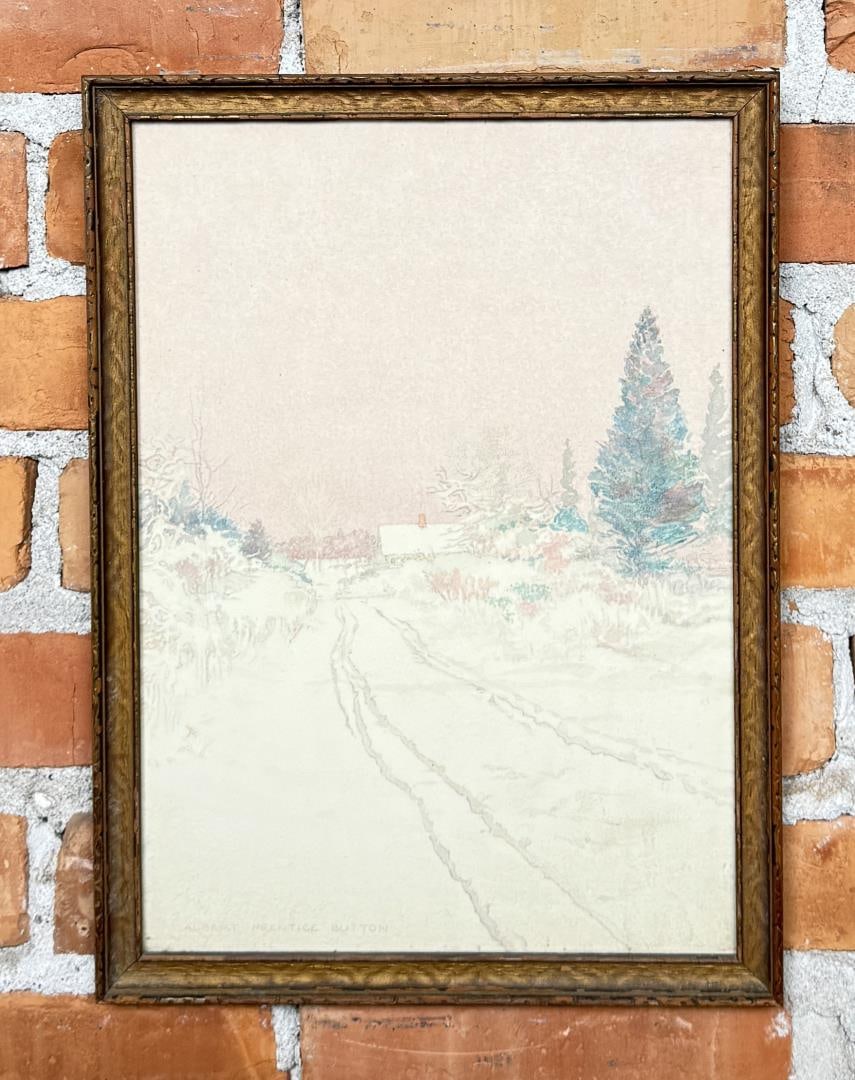Albert Prentice Button Watercolor Painting (1 of 4)