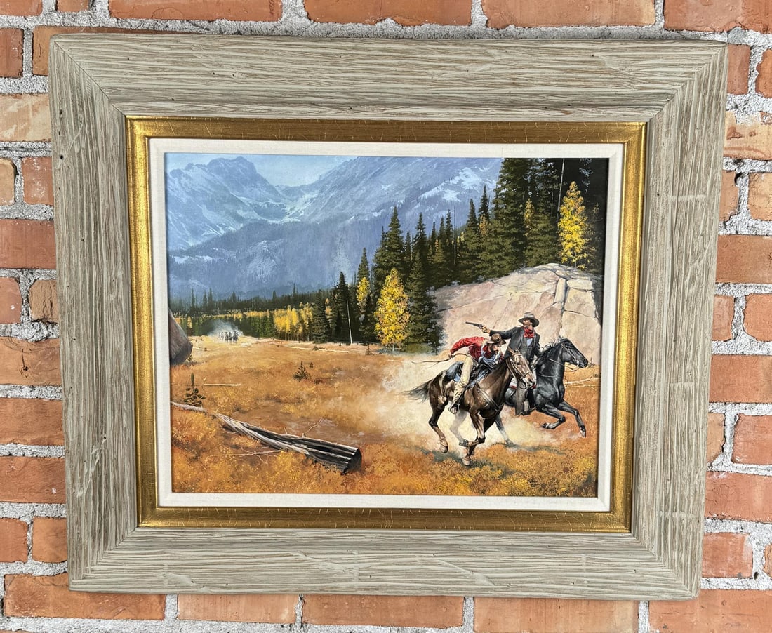 Ken Laager Cowboy Bandits Oil Painting (1 of 4)