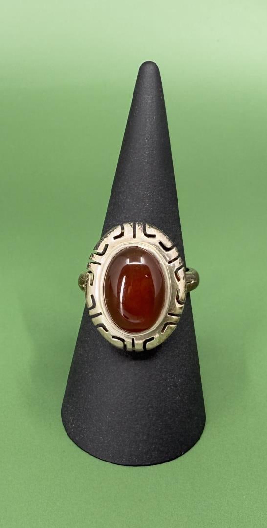 Mexico CII Sterling Silver Red Carnelian Ring (1 of 4)