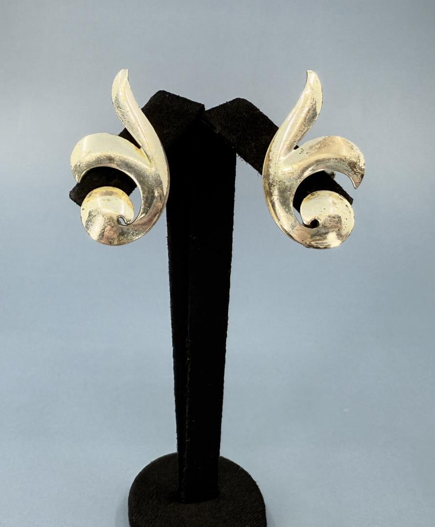 Monet Sterling Silver Clip On Earrings (1 of 3)