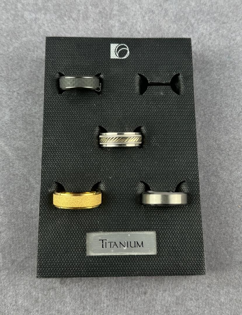 Benchmark Titanium Wedding Ring Bands: All size 12.