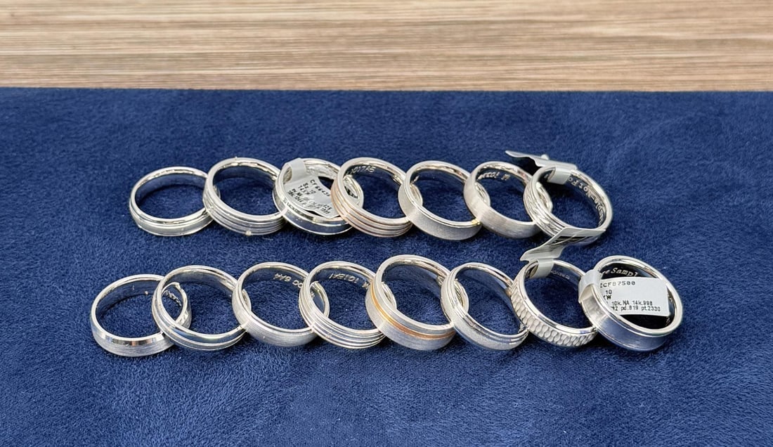 Collection of Benchmark Display Wedding Rings: Nice grouping.