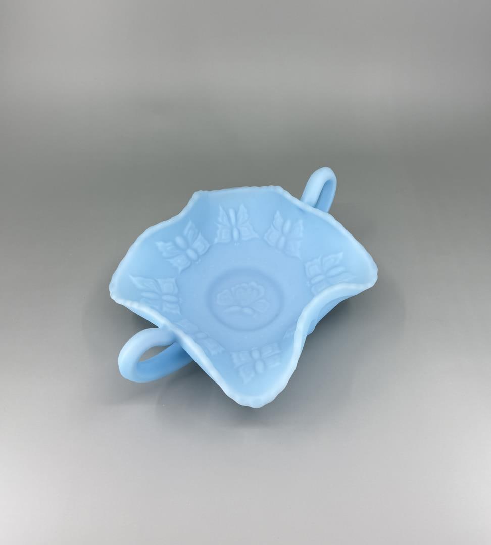 Fenton Blue Satin Butterfly Candy Dish (1 of 6)