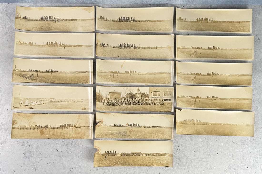 WWI WW1 US Army RPPC Unit Postcards: Nice grouping. Unidentified. 3 1/2" by 10 5/8"