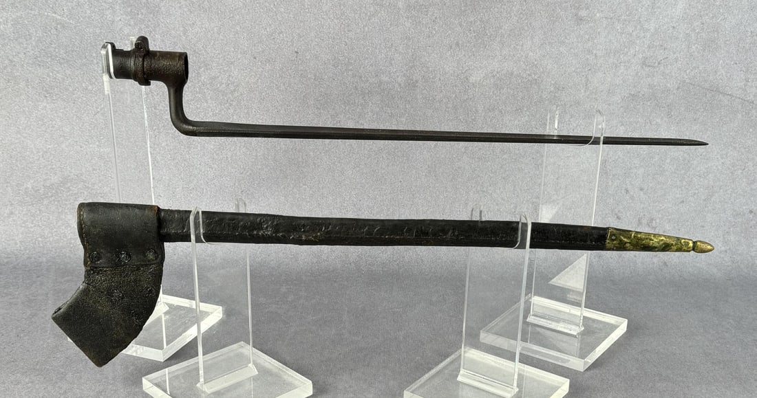 Civil War Model 1855 Socket Bayonet: Decent example with scabbard.