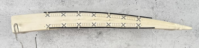 Alaskan Eskimo Inuit Walrus Tusk Cribbage Board