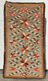 Exceptional Navajo Indian Valero Star Rug