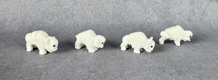 Carved Zuni Medicine Buffalo Fetishes