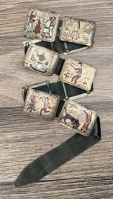 Raymond Becenti Navajo Sterling Storyteller Belt