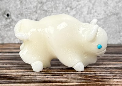 Vince Chavez Zuni White Medicine Buffalo Fetish