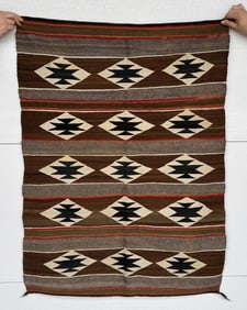 Navajo Indian Saddle Blanket Rug