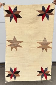 Navajo Indian Valero Star Double Saddle Blanket