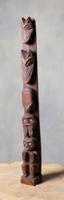 Antique Haida Northwest Coast Indian Totem Pole