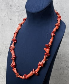 Navajo Branch Coral Necklace