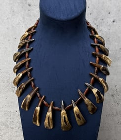 Plains Indian Buffalo Tooth Necklace