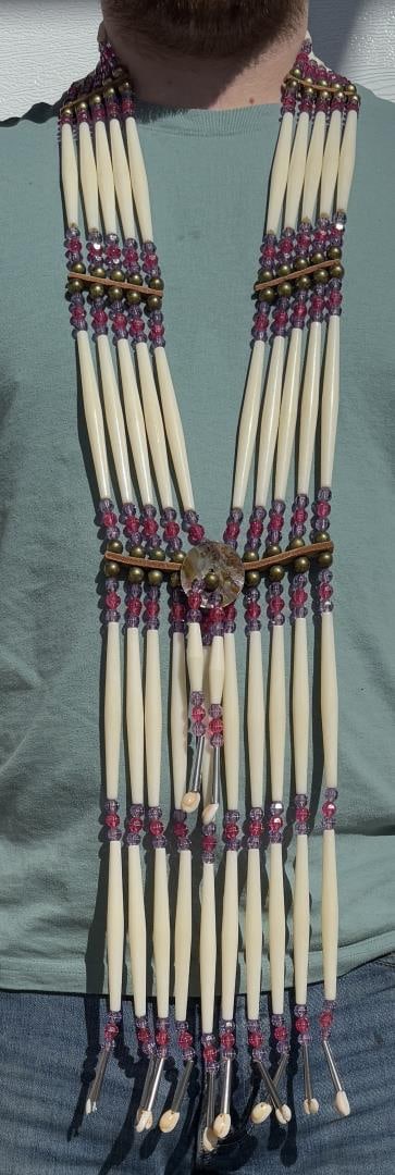 Plains Native American Indian Hairpipe Necklace (1 of 3)