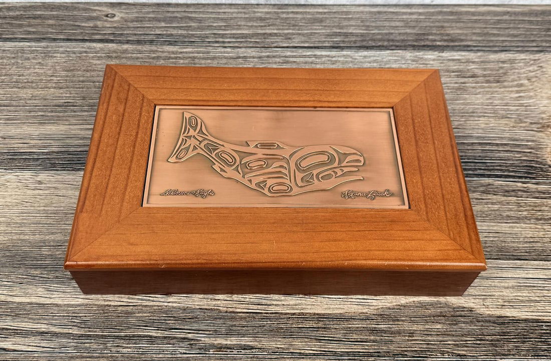 Roxana Leask Salmon & Eagle Salish Indian Box (1 of 4)
