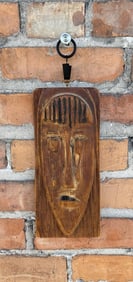 African Carved Wood Plaque