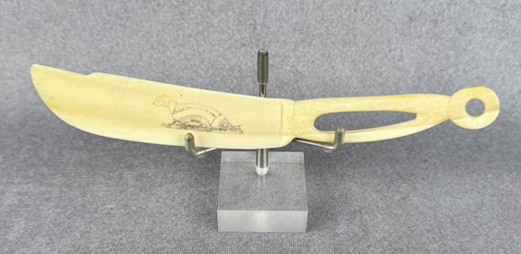 Alaskan Inuit Eskimo Scrimshaw Letter Opener