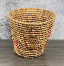 Toluca Mexico Polychrome Coiled Grass Basket