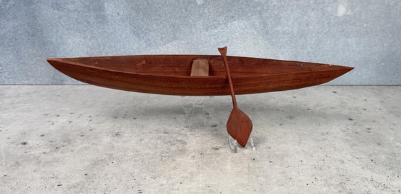 Columbian Native Carved Wood Canoe