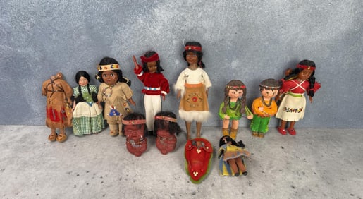 Collection Of Native American Indian Dolls