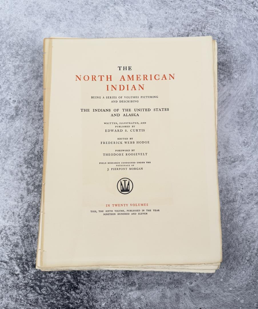 Edward Curtis The North American Indian: Volume 6. No gravures. Unbound. Volume may not be complete and may not be in order. Pages may be missing or extra pages may be included from other volumes.