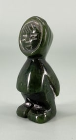 Alaskan Eskimo Inuit Carved Nephrite Jade Carving