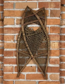 Antique Huron Native American Indian Snowshoes