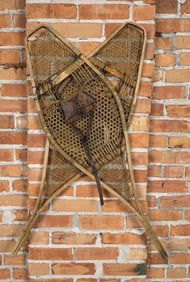 Antique Huron Native American Indian Snowshoes
